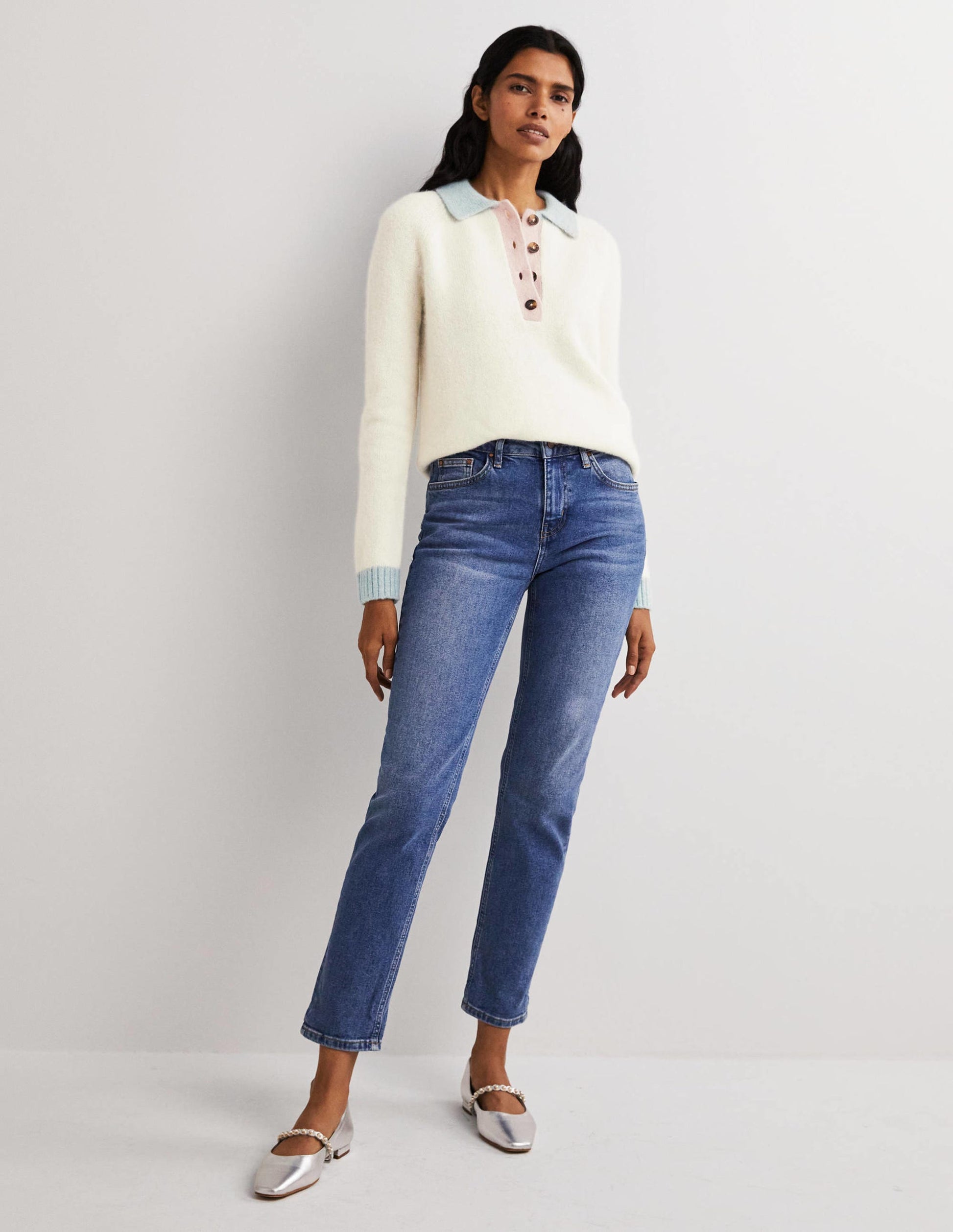 Fluffy Henley Jumper-Ivory, Surf-5