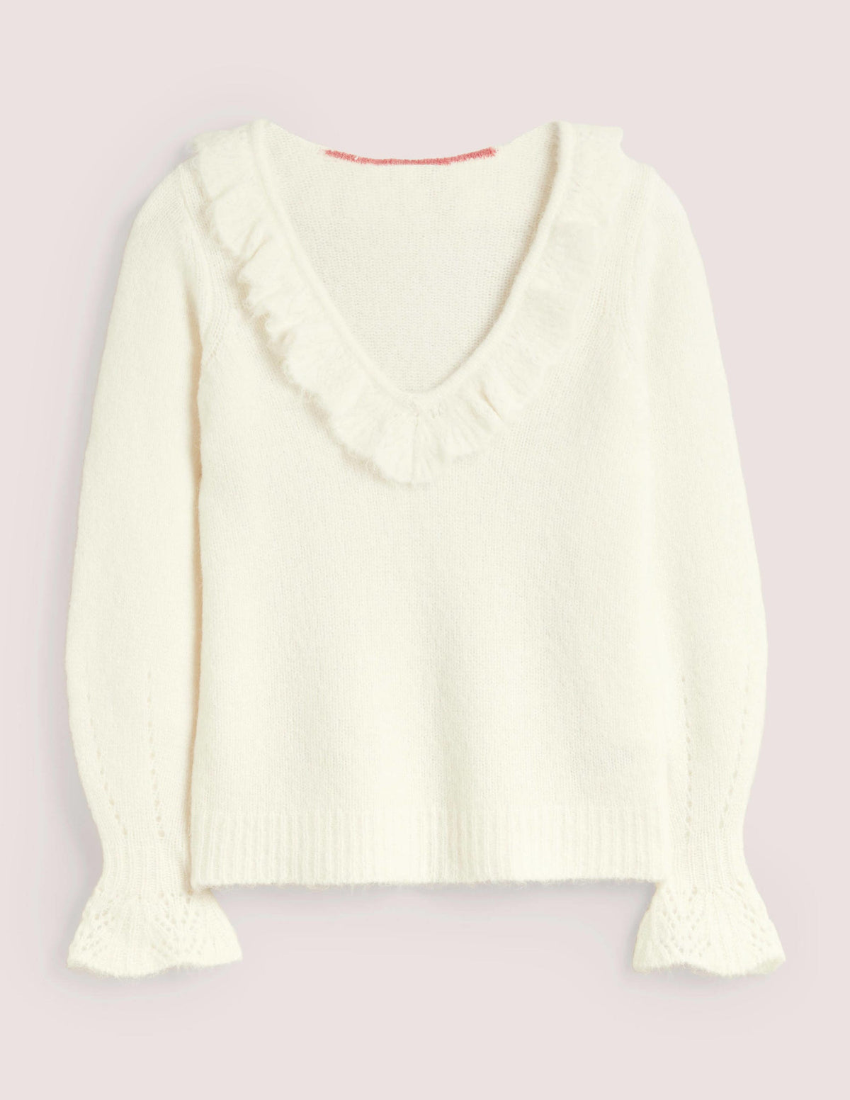 Fluffy Frill Jumper-Ivory-7