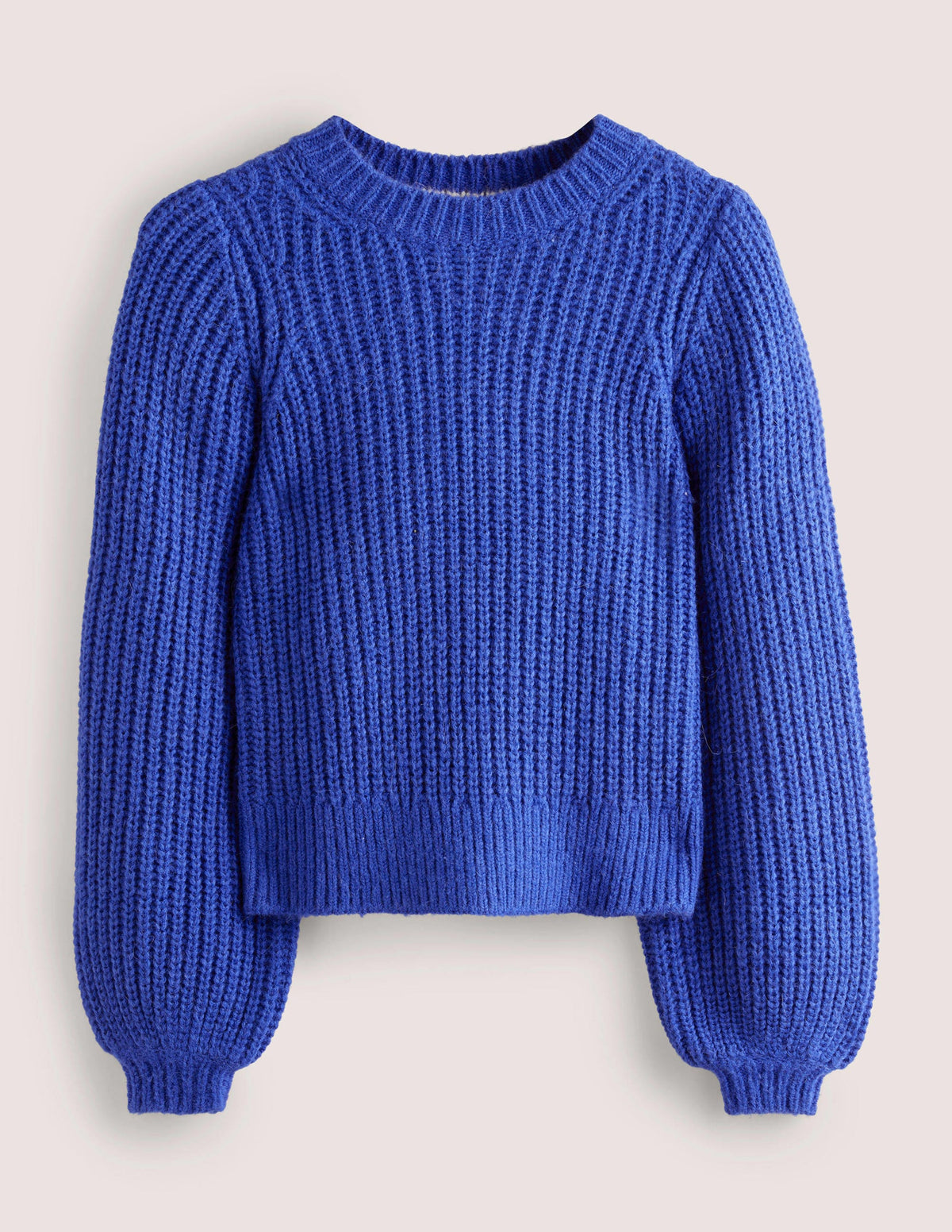 Pull côtelé épais-Bleu cobalt-7
