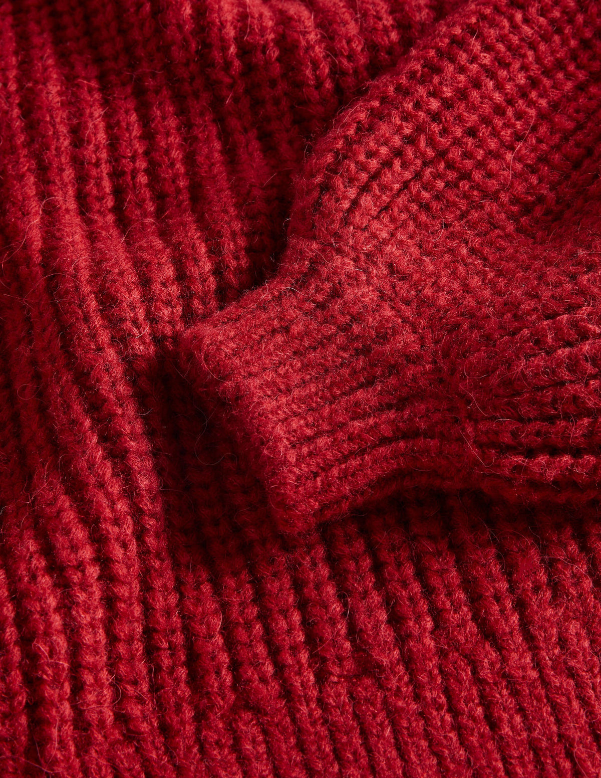 Pull côtelé épais-Rouge rubis - Image 8