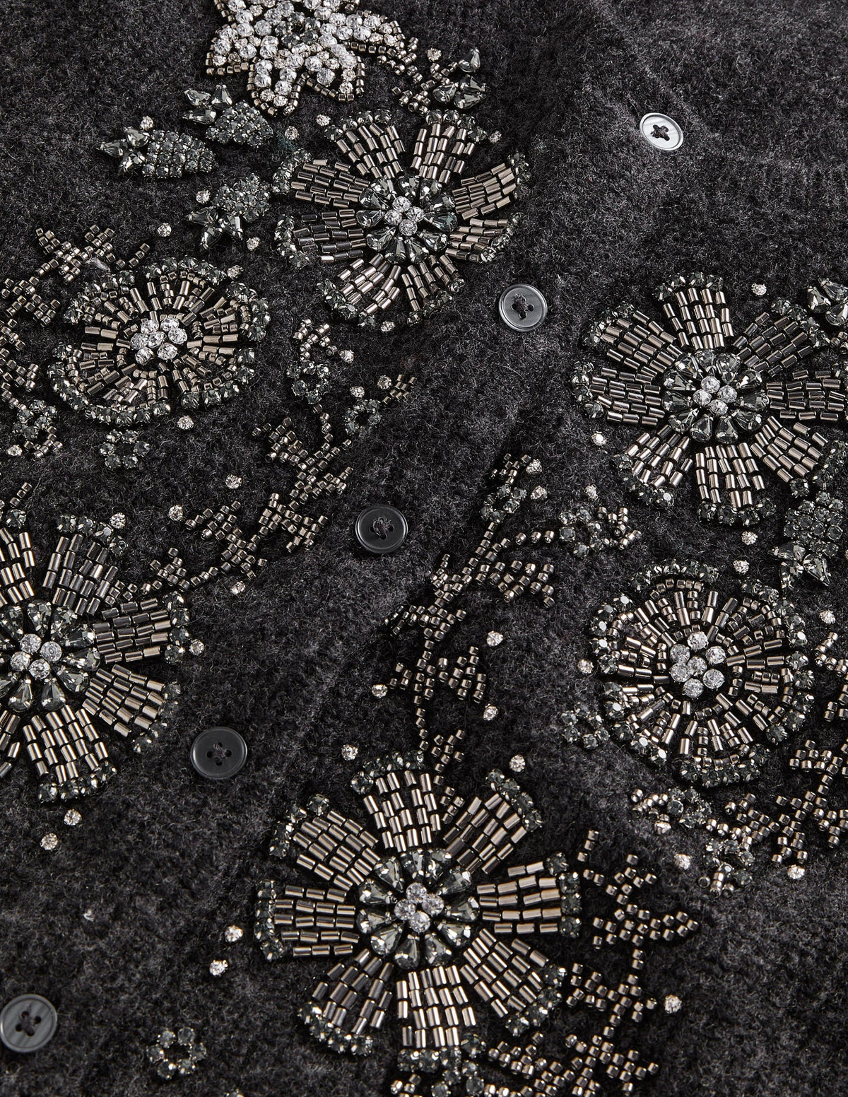 Gilet côtelé ornementé-Anthracite chiné - Image 9