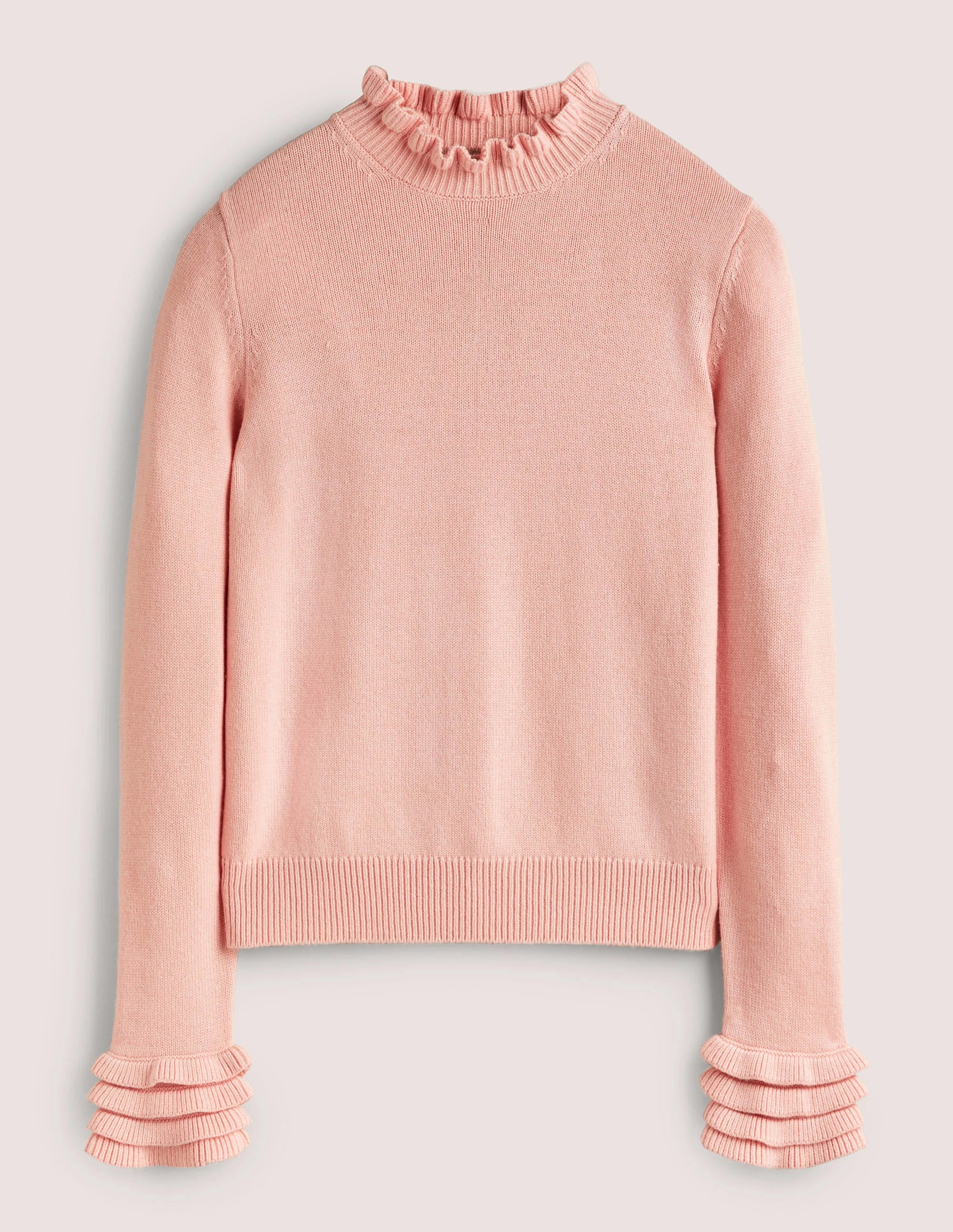 Pull volanté effet superposé-Glaçage rose - Image 5