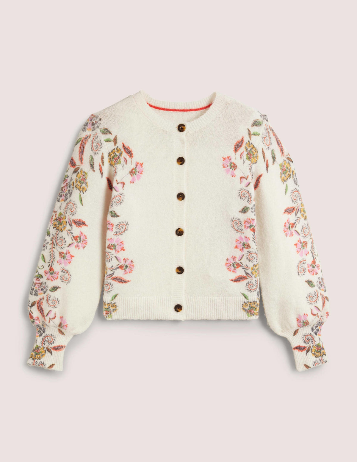 Gilet duveteux imprimé-Ivoire, motif Blossom Pomme - Image 8
