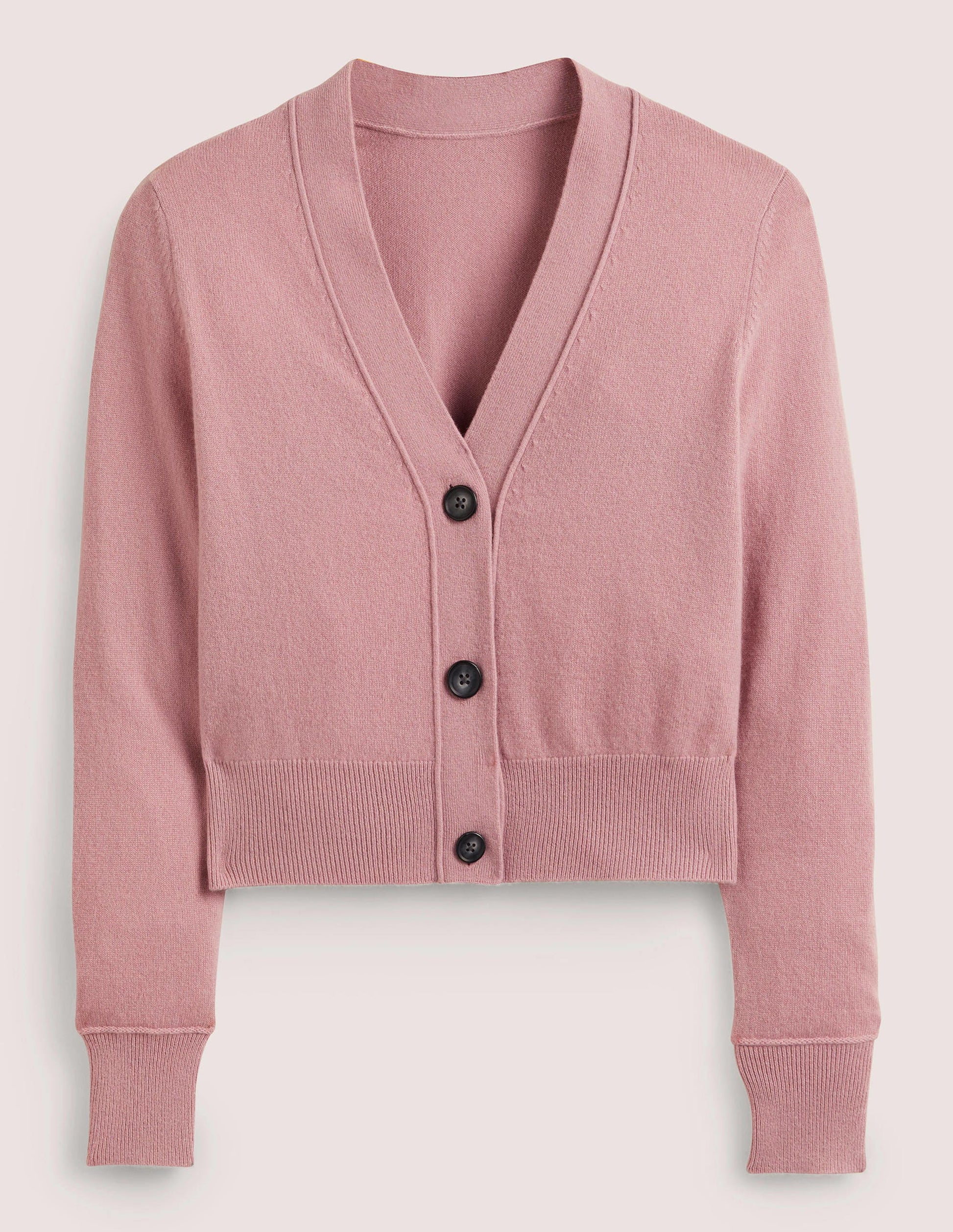 Gilet à col en V en cachemire-Violet-5
