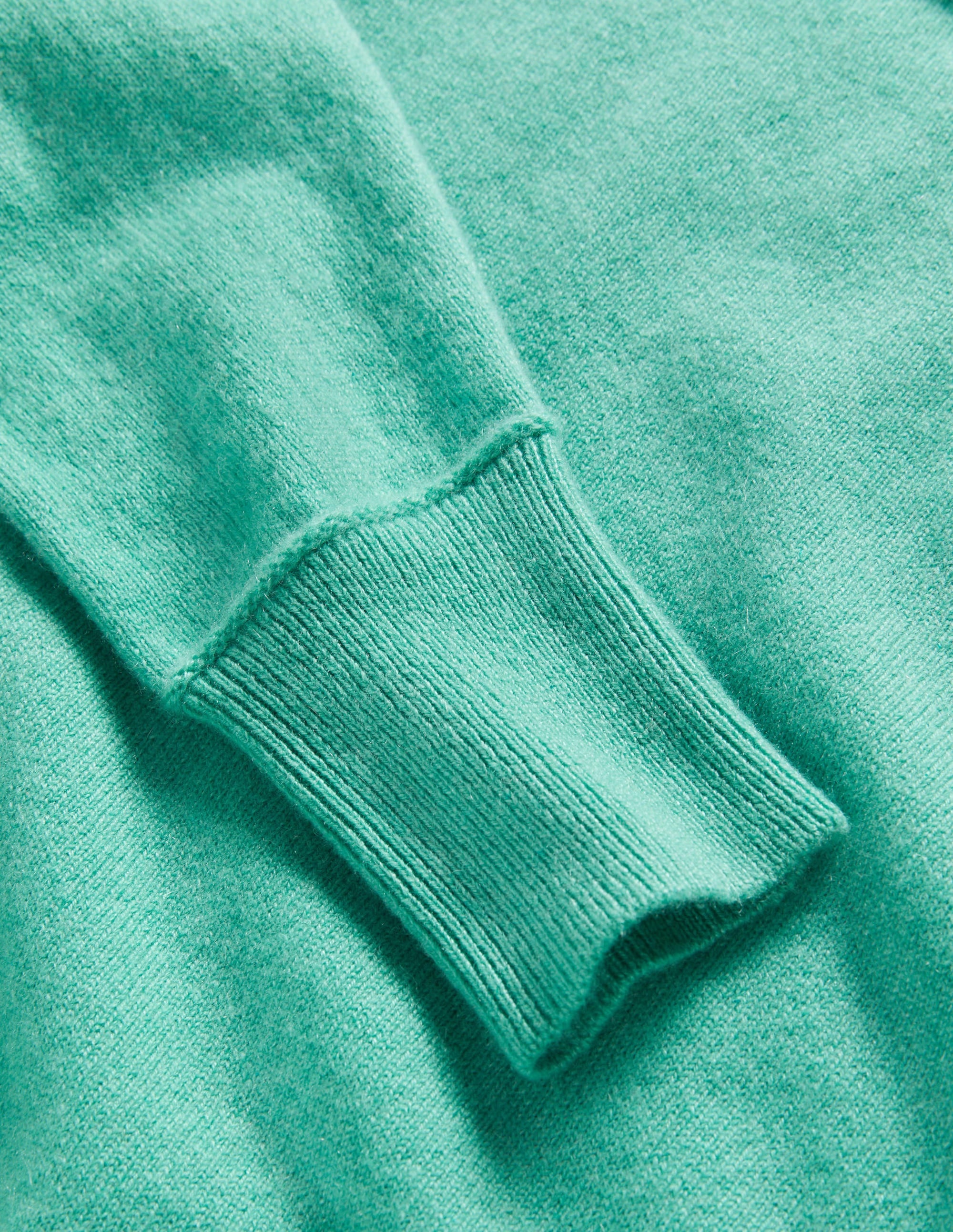 Kaschmirpullover mit Puffärmeln-Indischer Ozean Melange - Image 6