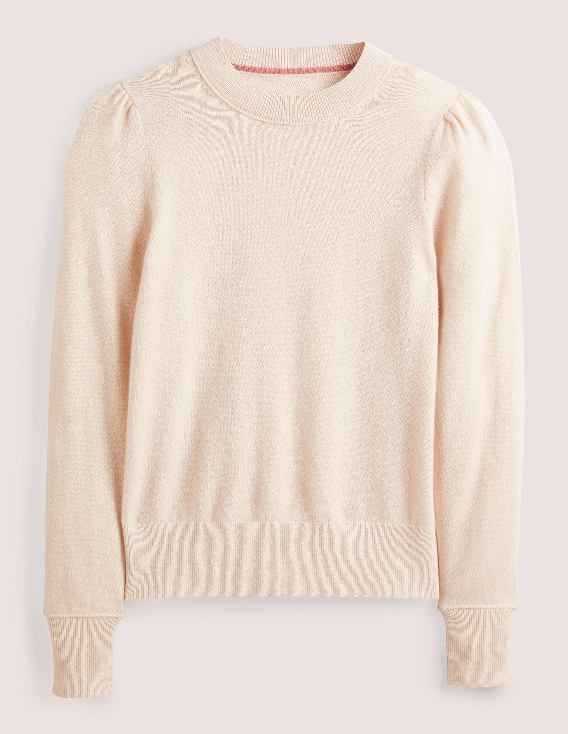Kaschmirpullover mit Puffärmeln-Seilbraun-5