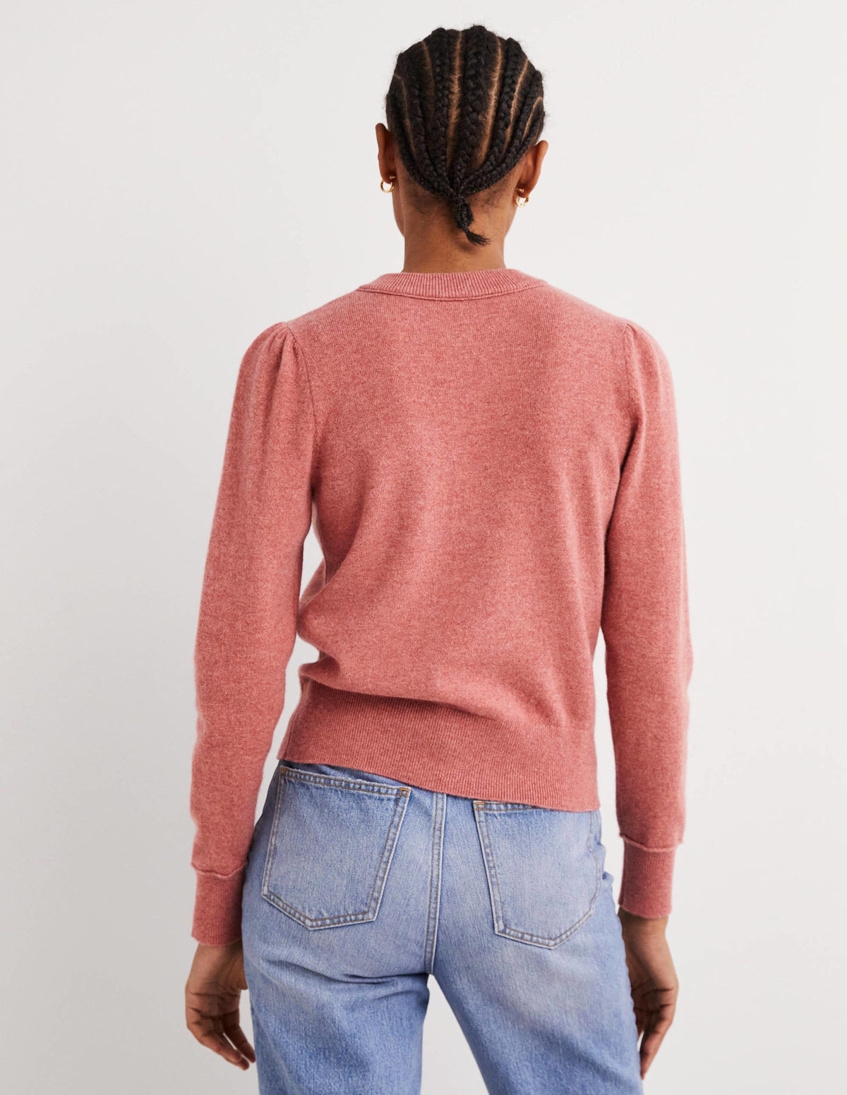 Cardigan en cachemire-Rouge ancien chiné-3