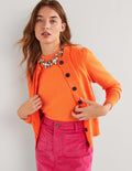 Cardigan en cachemire-Orange fluo