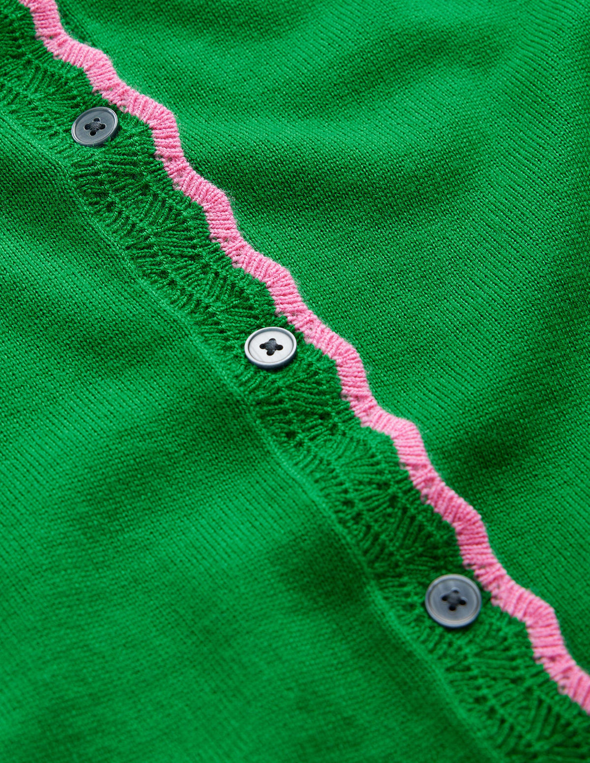 Merino-Strickjacke mit Muschelsaum-Wiesengrün - Image 7
