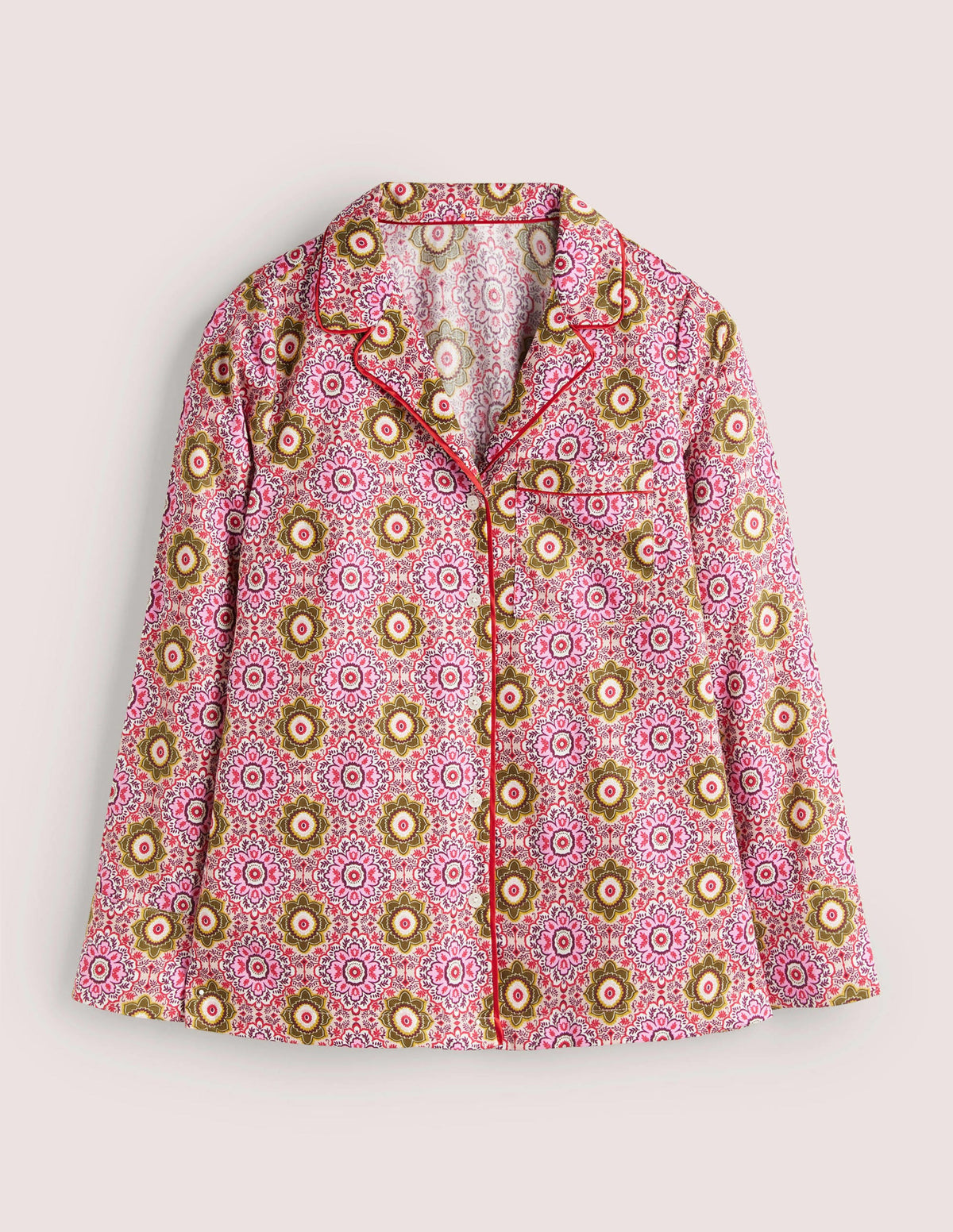 Easy Cotton Sleep Shirt-Milkshake, Paradise Garden - Image 5