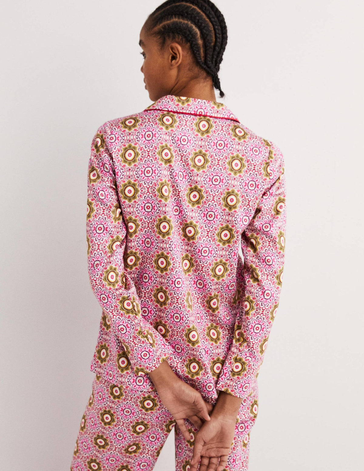 Easy Cotton Sleep Shirt-Milkshake, Paradise Garden - Image 3