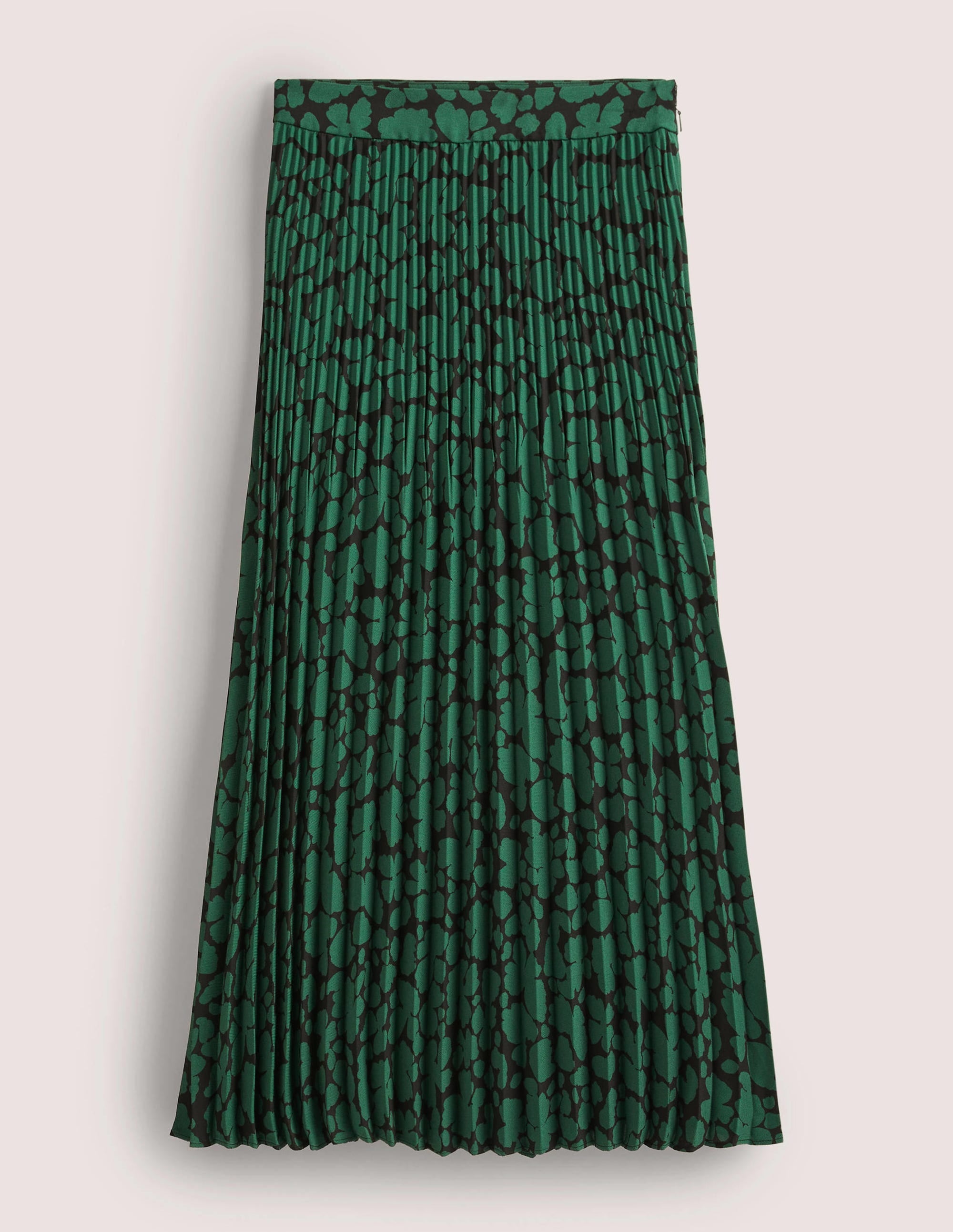 Jupe midi plissée-Vert chasseur, motif Abstract Bud - Image 5