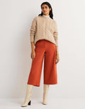 Jersey-Culotte mit weitem Bein-Chiliölrot