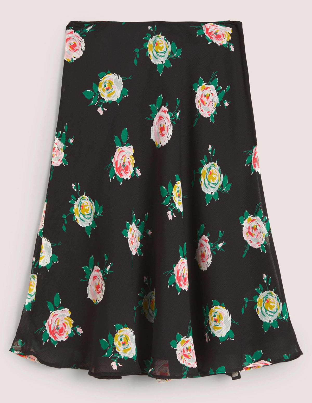 Schräg geschnittener Crinkle-Rock-Schwarz, Gemalte Rosen - Image 6