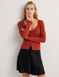 Black Satin Bias-cut Mini Skirt-Schwarz
