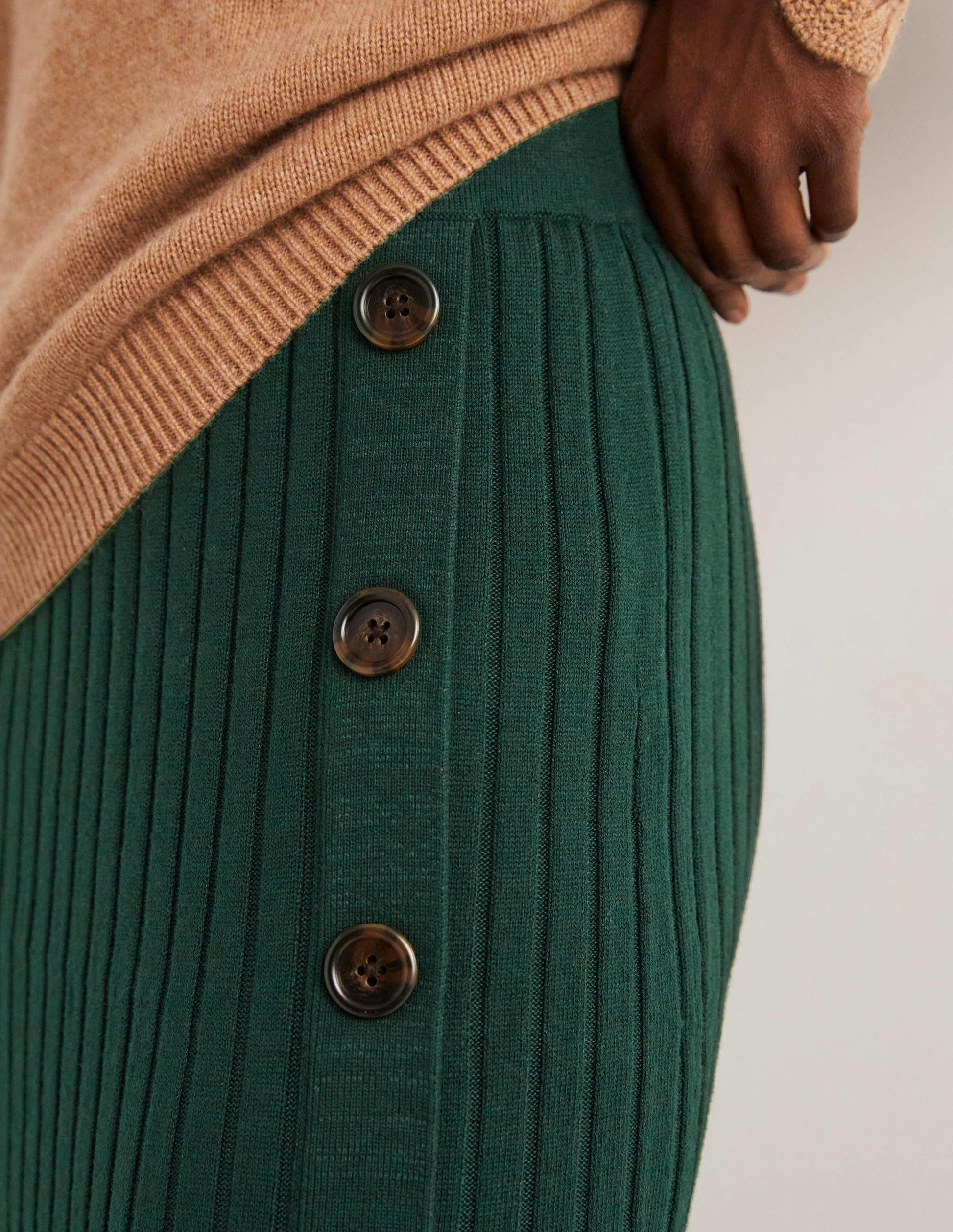 Knitted Column Skirt-Kohlschwarz-2