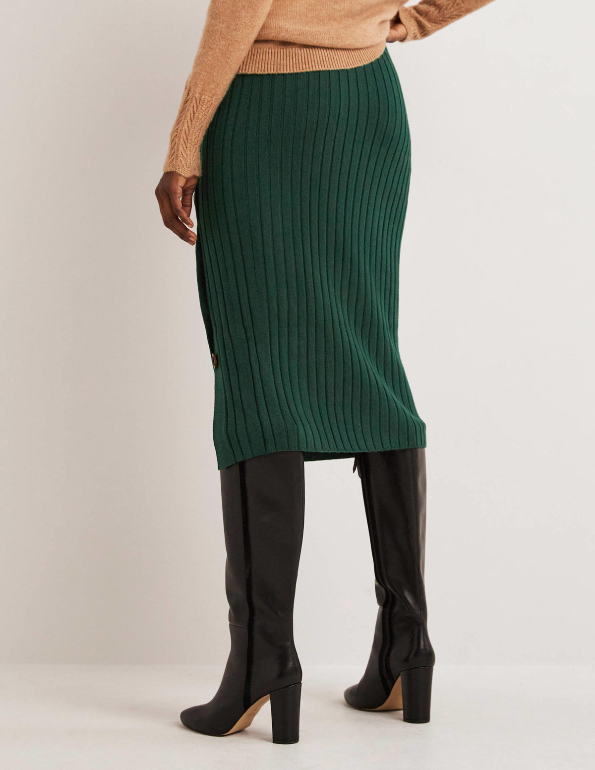 Knitted Column Skirt-Kohlschwarz - Image 3