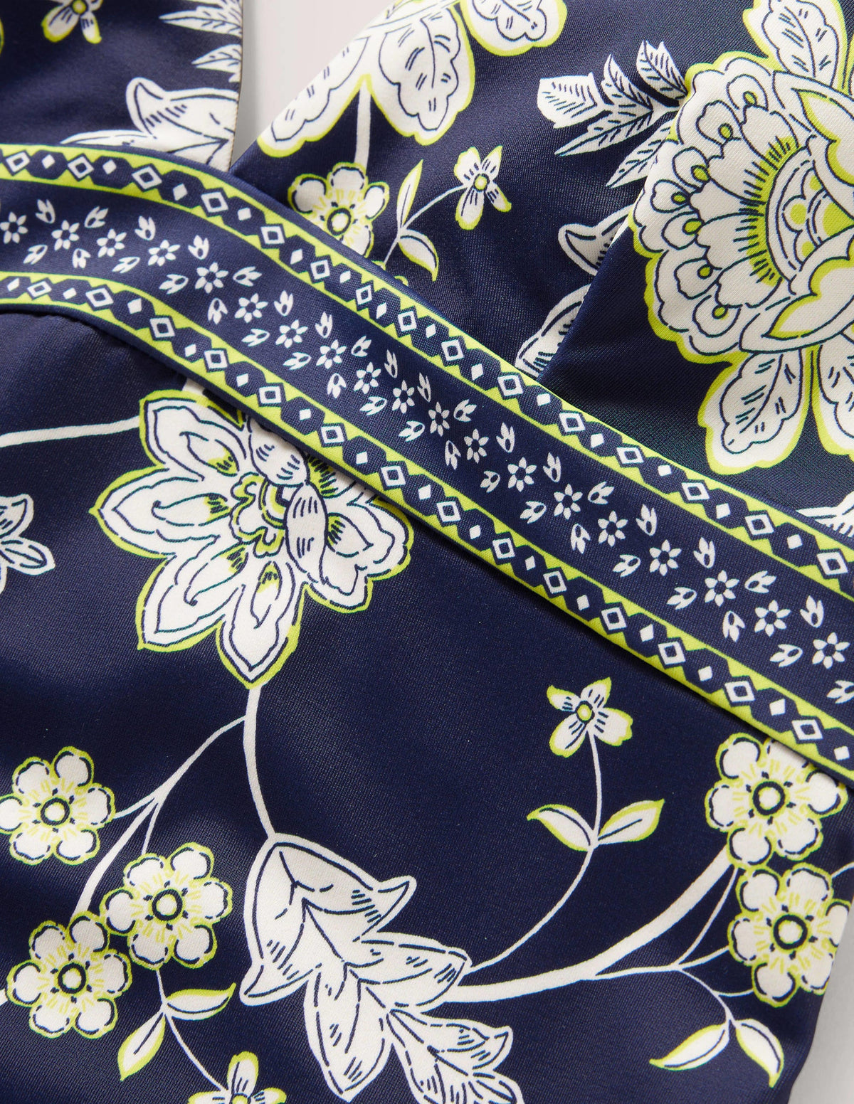 Arezzo V-neck Panel Swimsuit-Navy, Chintz Bloom - Image 6