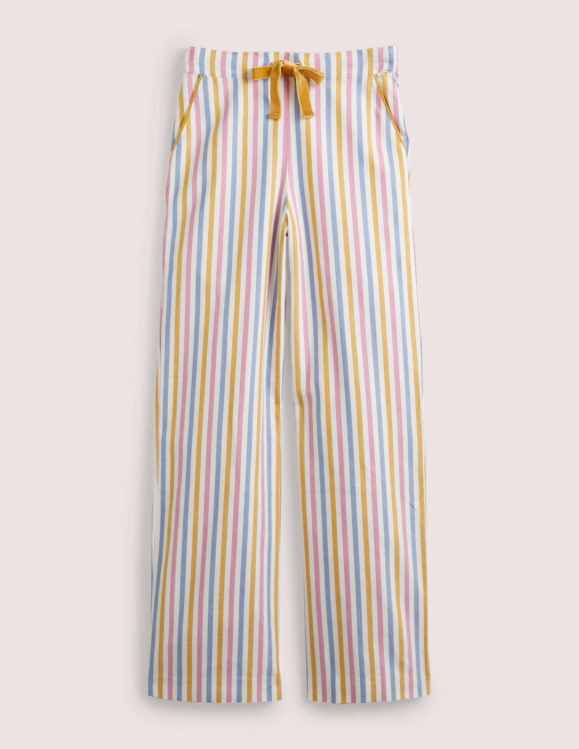 Candy-Stripe Pyjama Bottoms-Rivierablau, Gestreift - Image 5