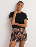 Easy Cotton Sleep Short-Milkshake, Tropic Panther