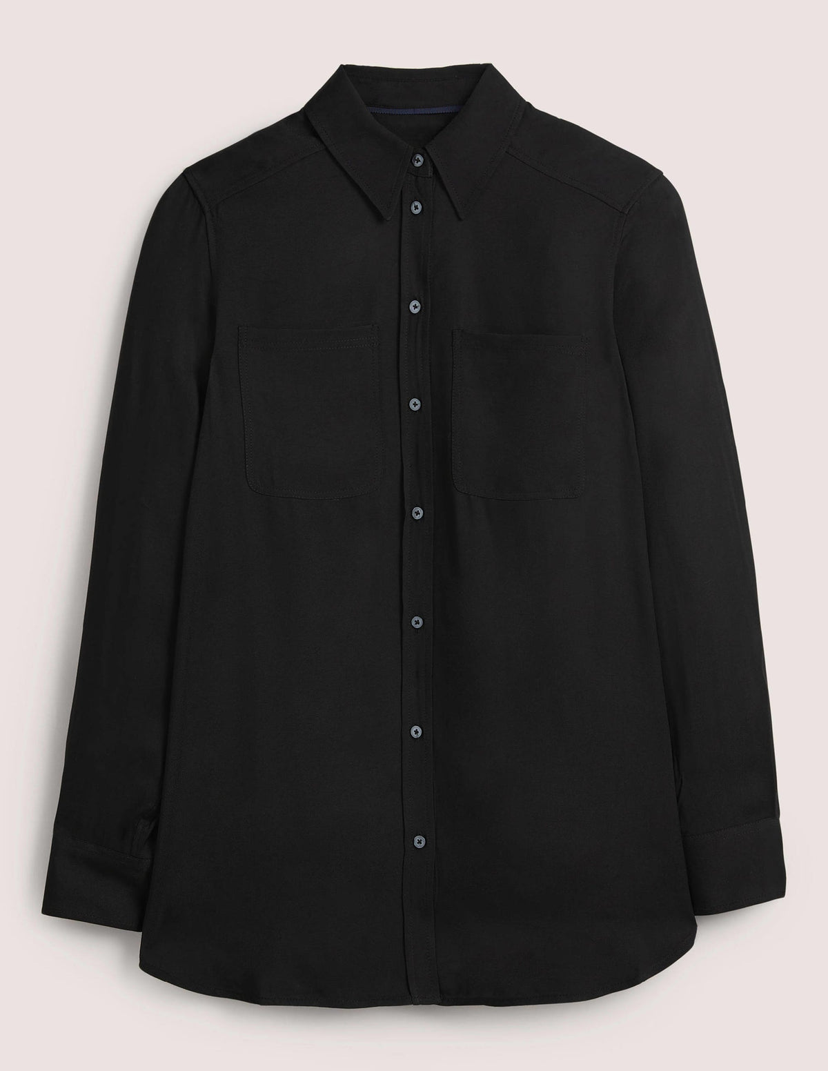 Langes Hemd mit Taschen-Schwarz-7
