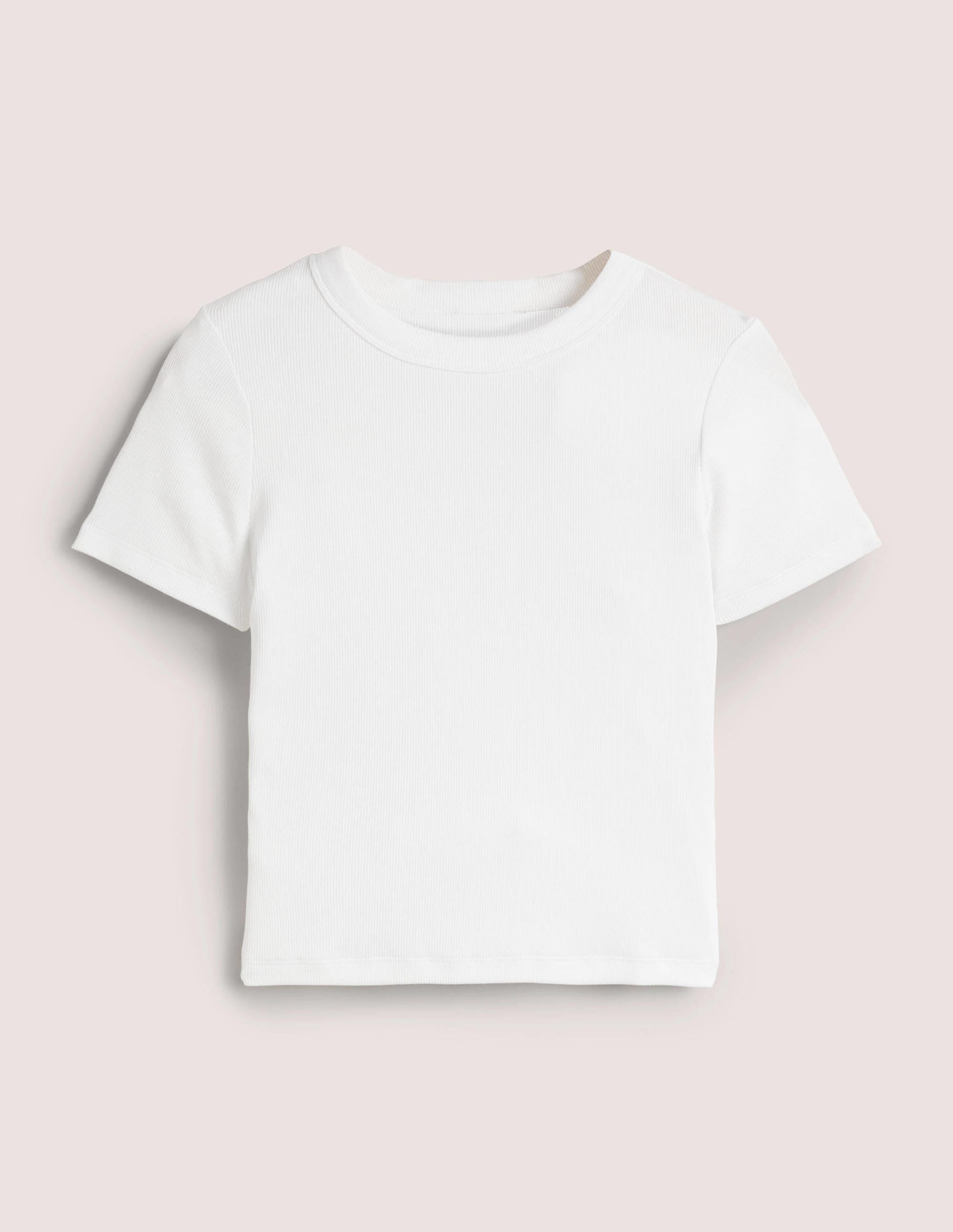 T-Shirt aus Baumwoll-Rippstrick-Weiß - Image 6