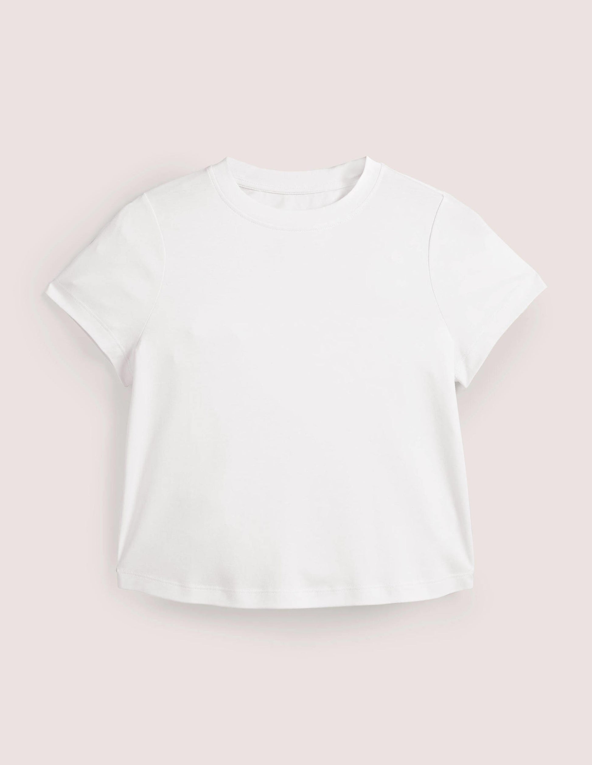 T-shirt court en coton-Blanc-5