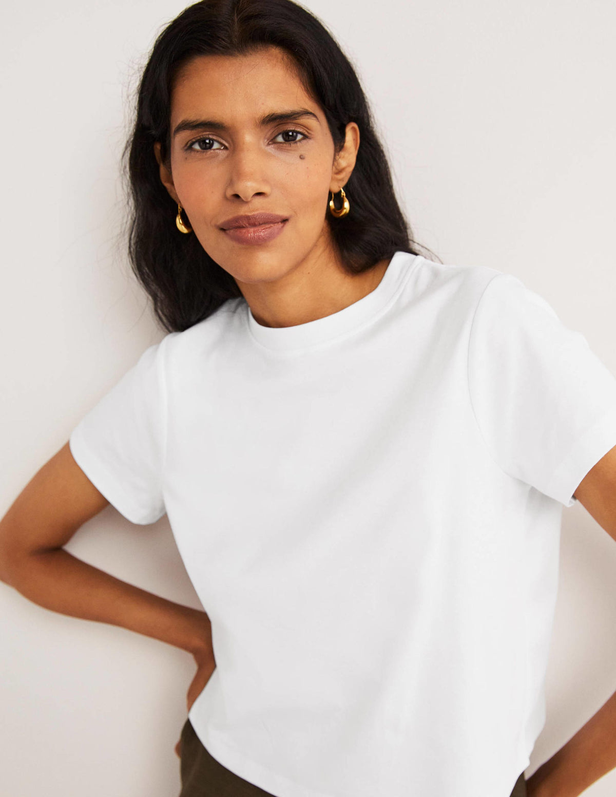 T-shirt court en coton-Blanc-2