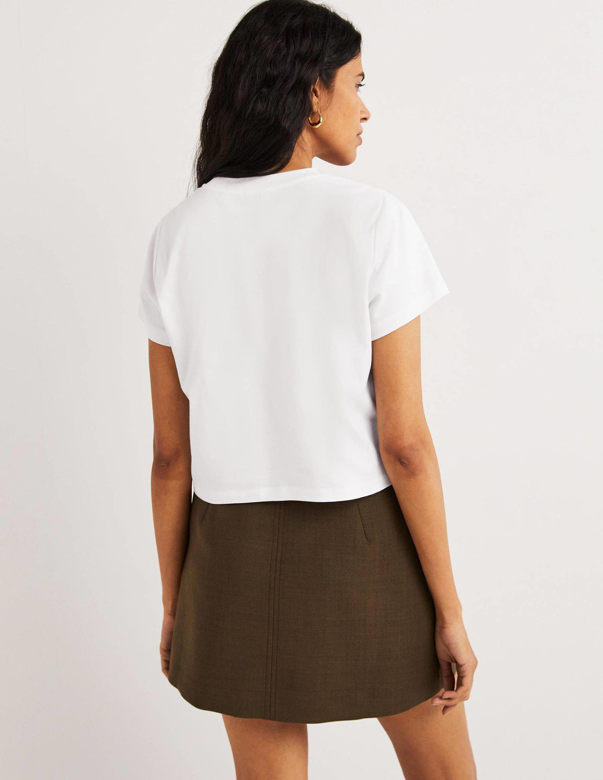 T-shirt court en coton-Blanc-3