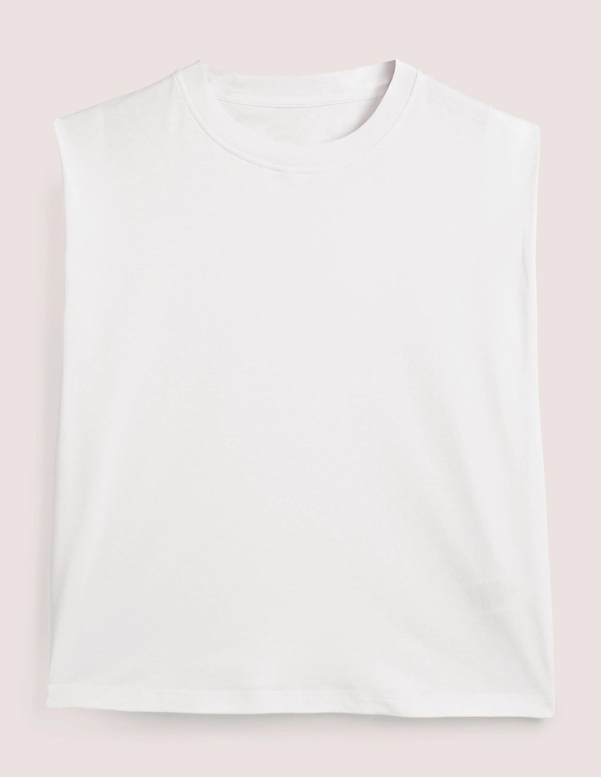 Perfect Cotton Sleeveless Top-White-5