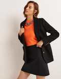 Bella Strukturierter Blazer aus Wolle-Schwarz