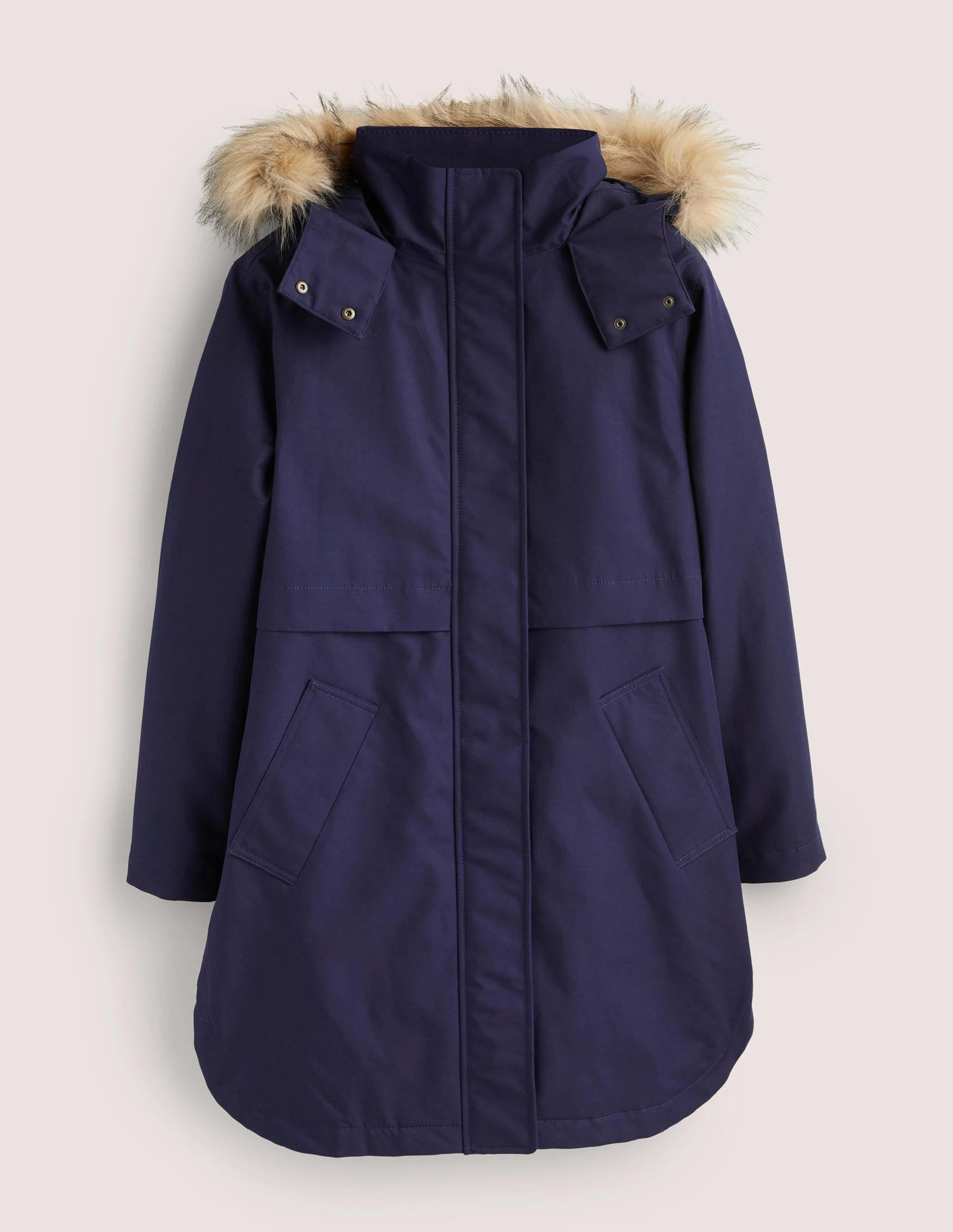 Wasserdichter Parka mit Borg-Futter-Marineblau - Image 7