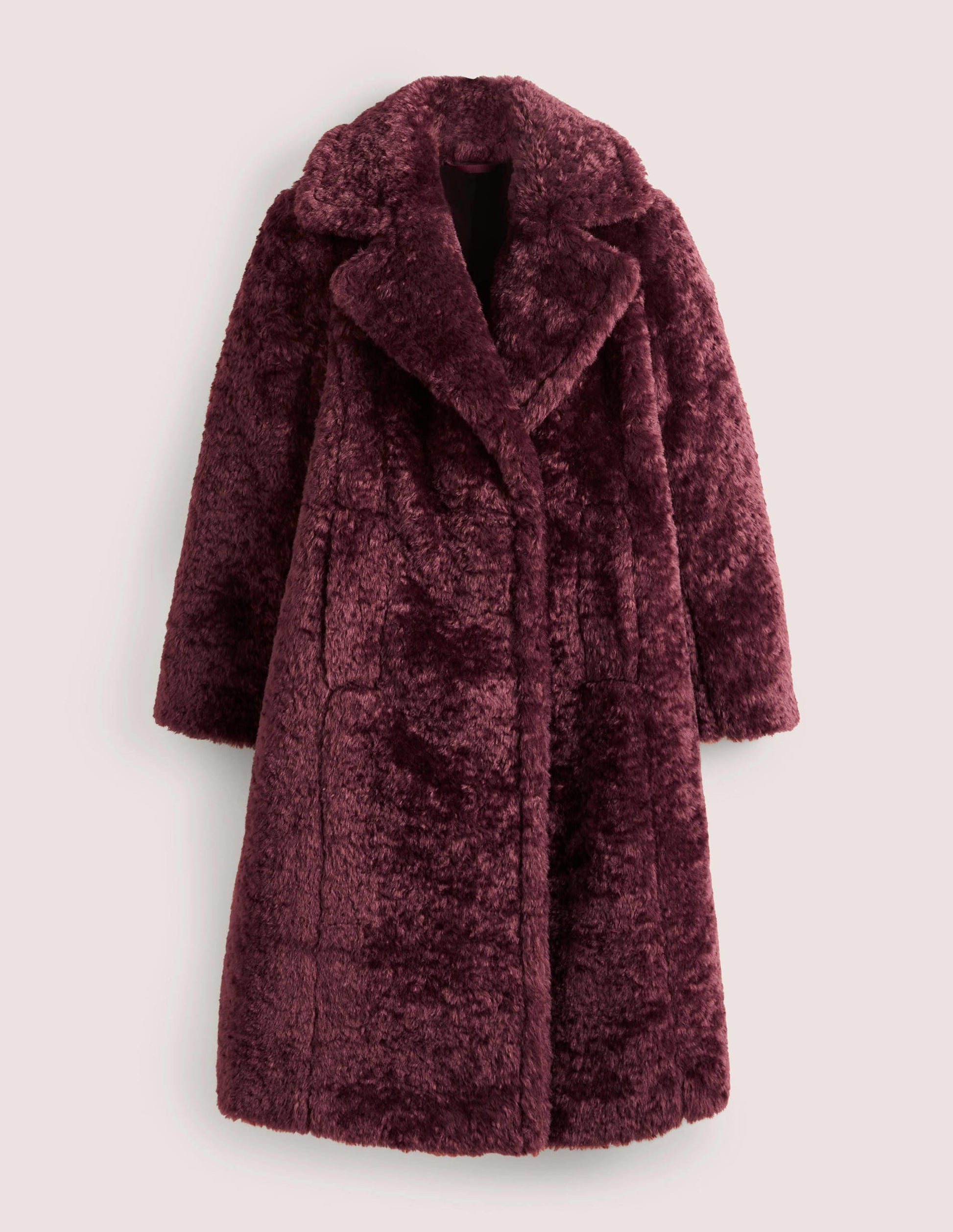 Manteau long en teddy-Figue-5