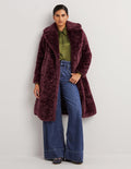 Manteau long en teddy-Figue
