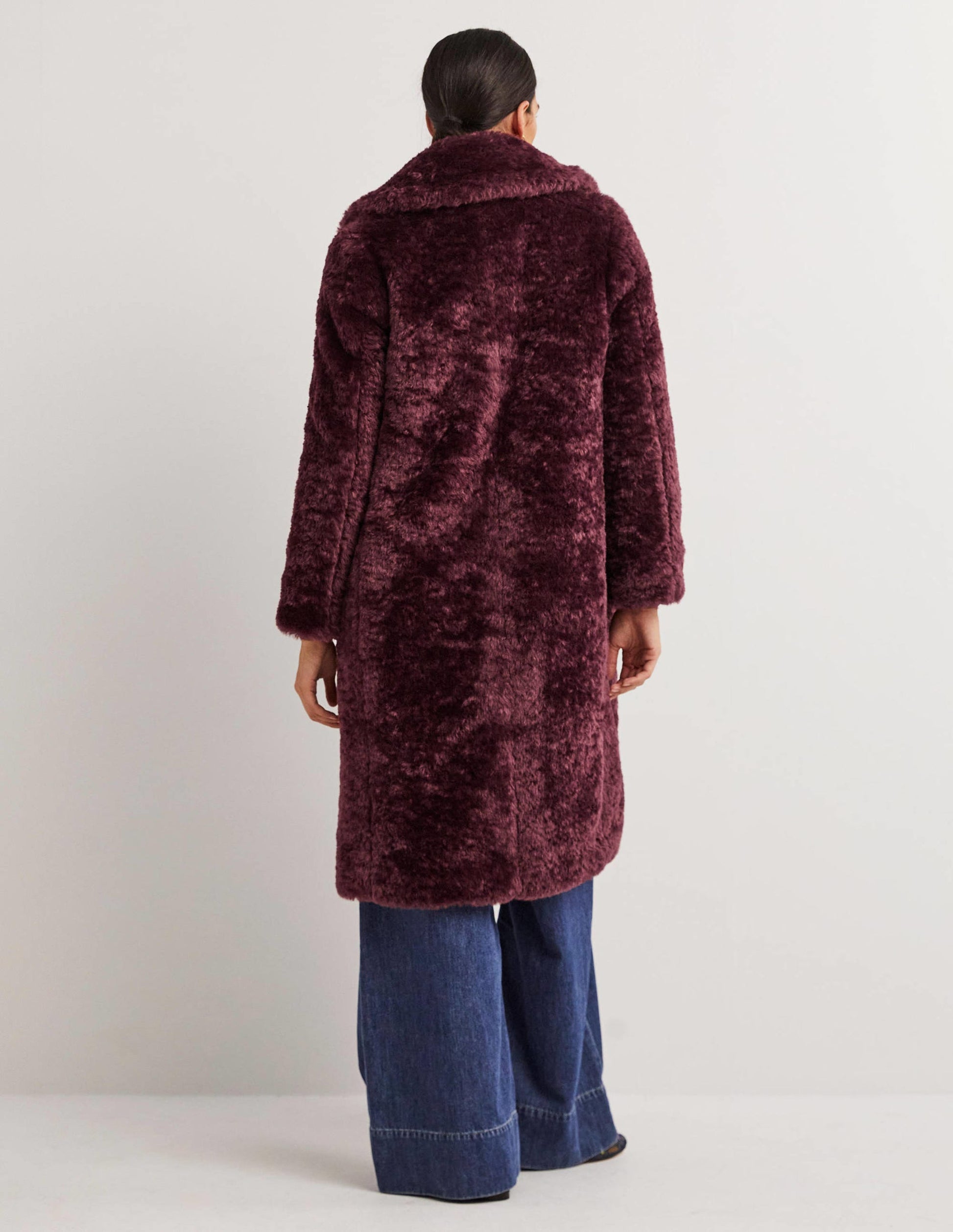 Manteau long en teddy-Figue-3