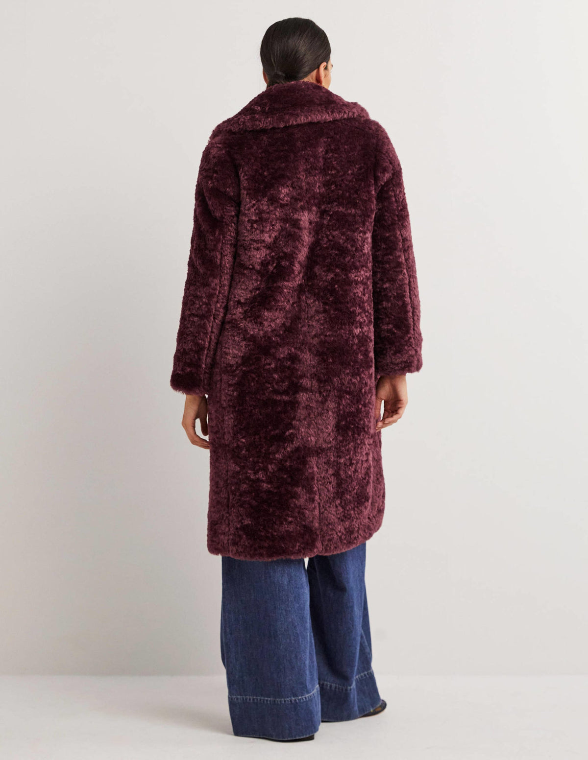 Manteau long en teddy-Figue - Image 3