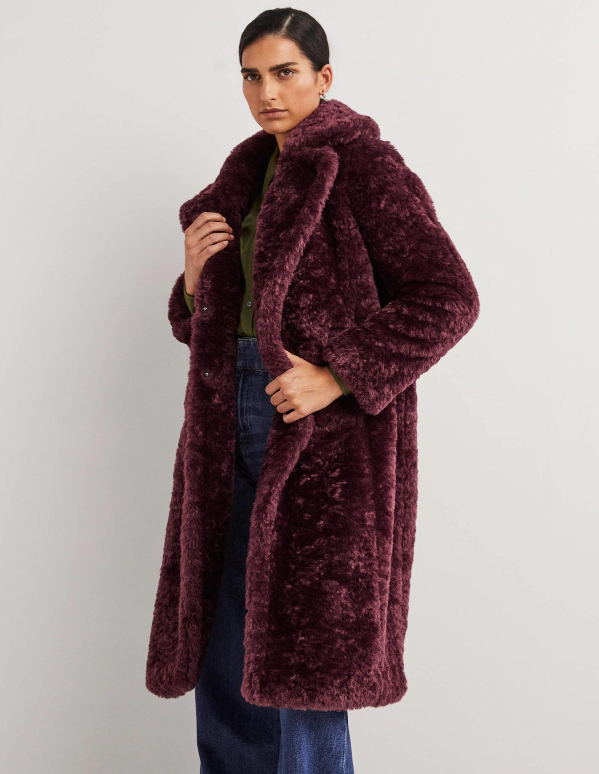 Manteau long en teddy-Figue-4