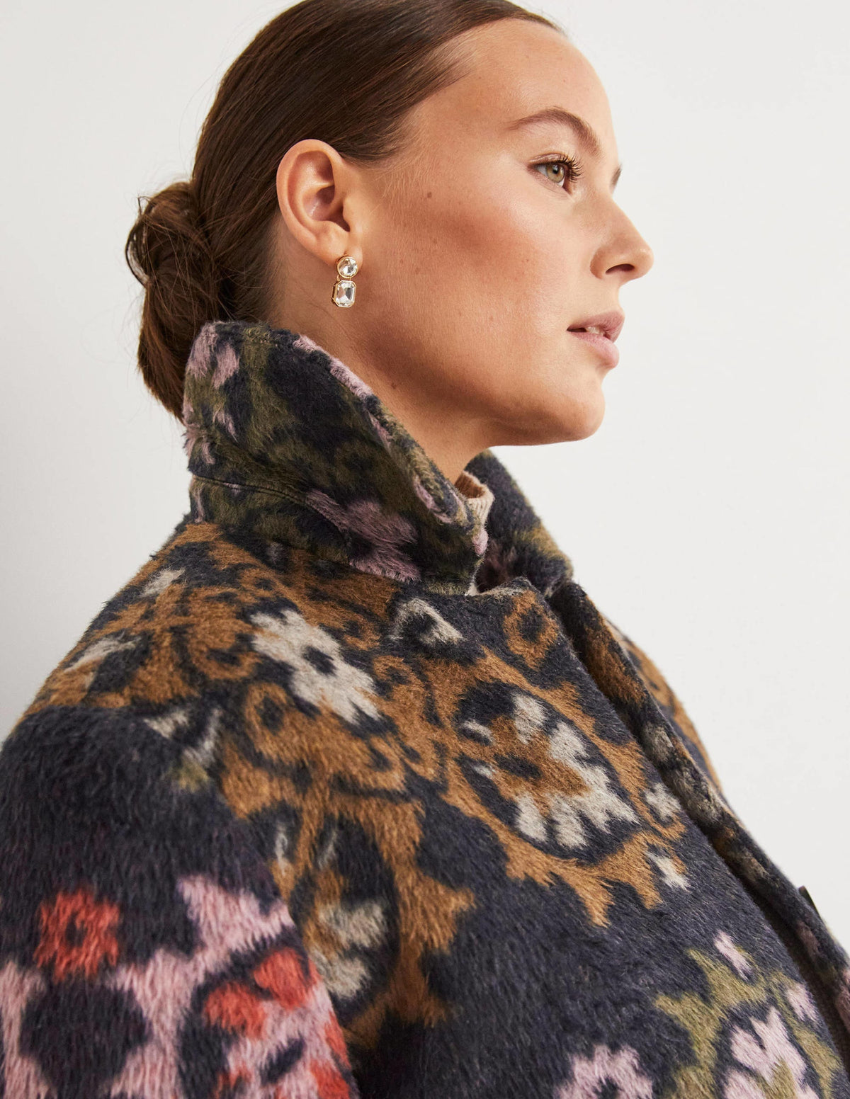Strukturierter Mantel aus Wolle-Wow-Jacquardmuster - Image 2