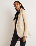Herringbone Party Blazer-Gold Metallic Herringbone