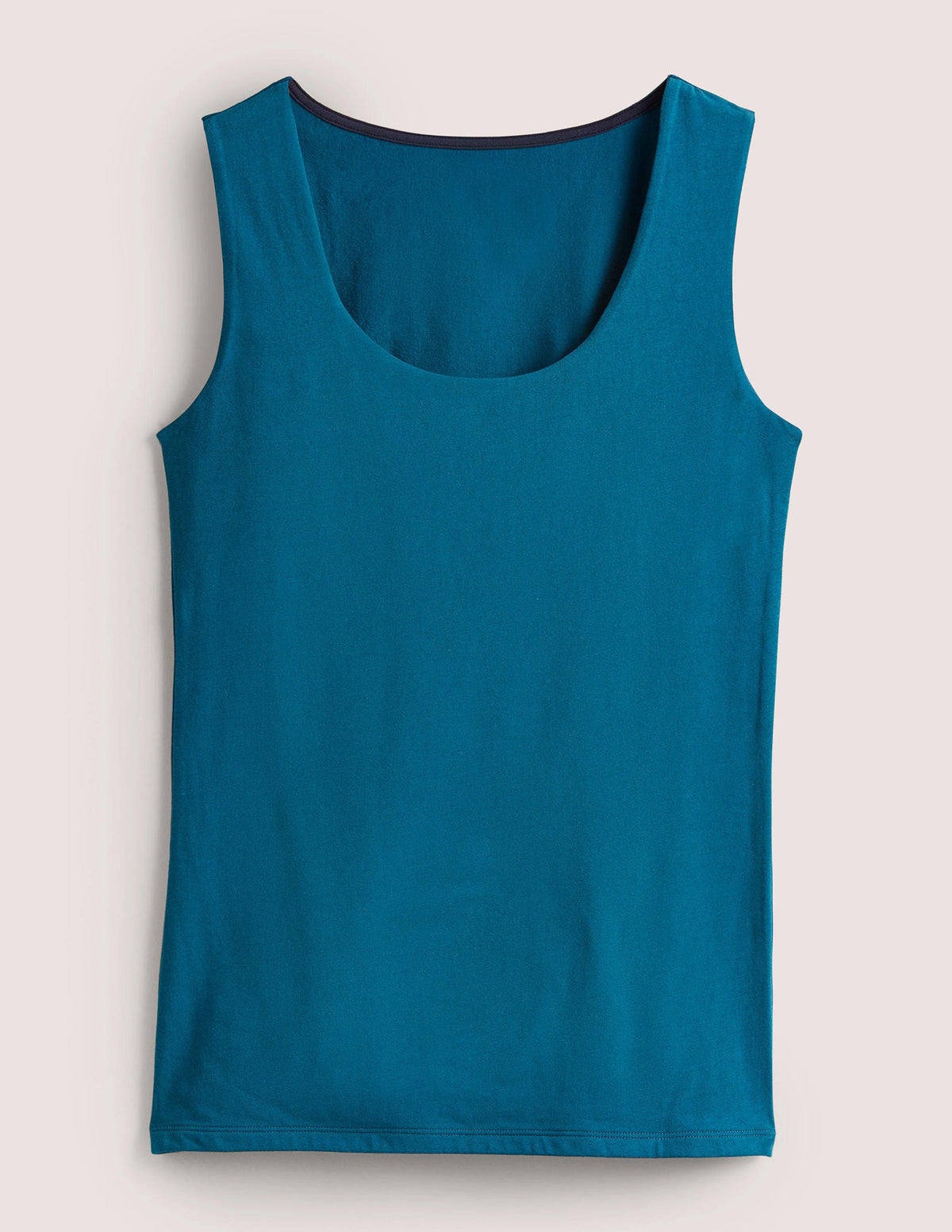 Doppellagiges Trägershirt-Dunkles Petrol - Image 6