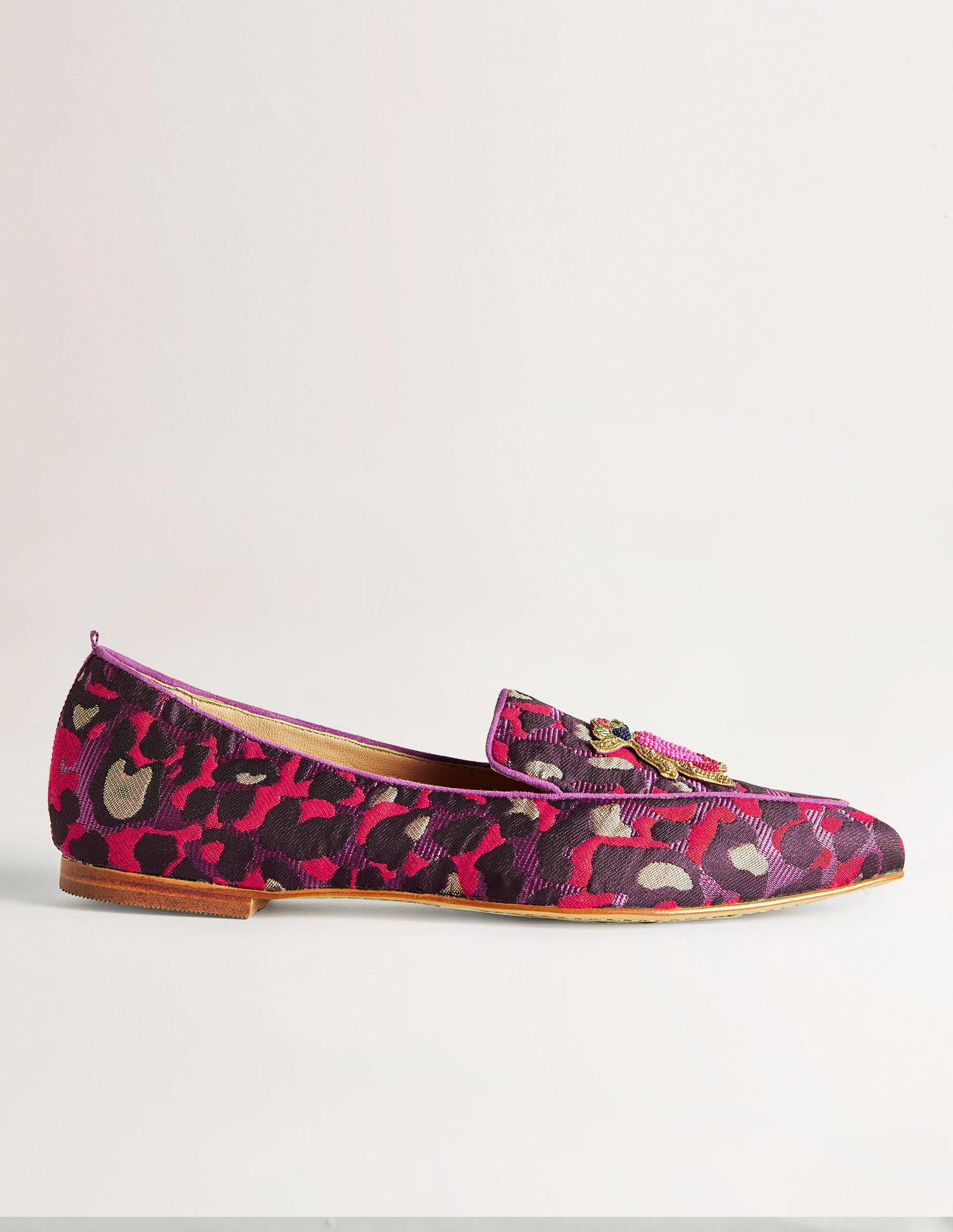 Mocassins ornementés en jacquard-Guépard - Image 1