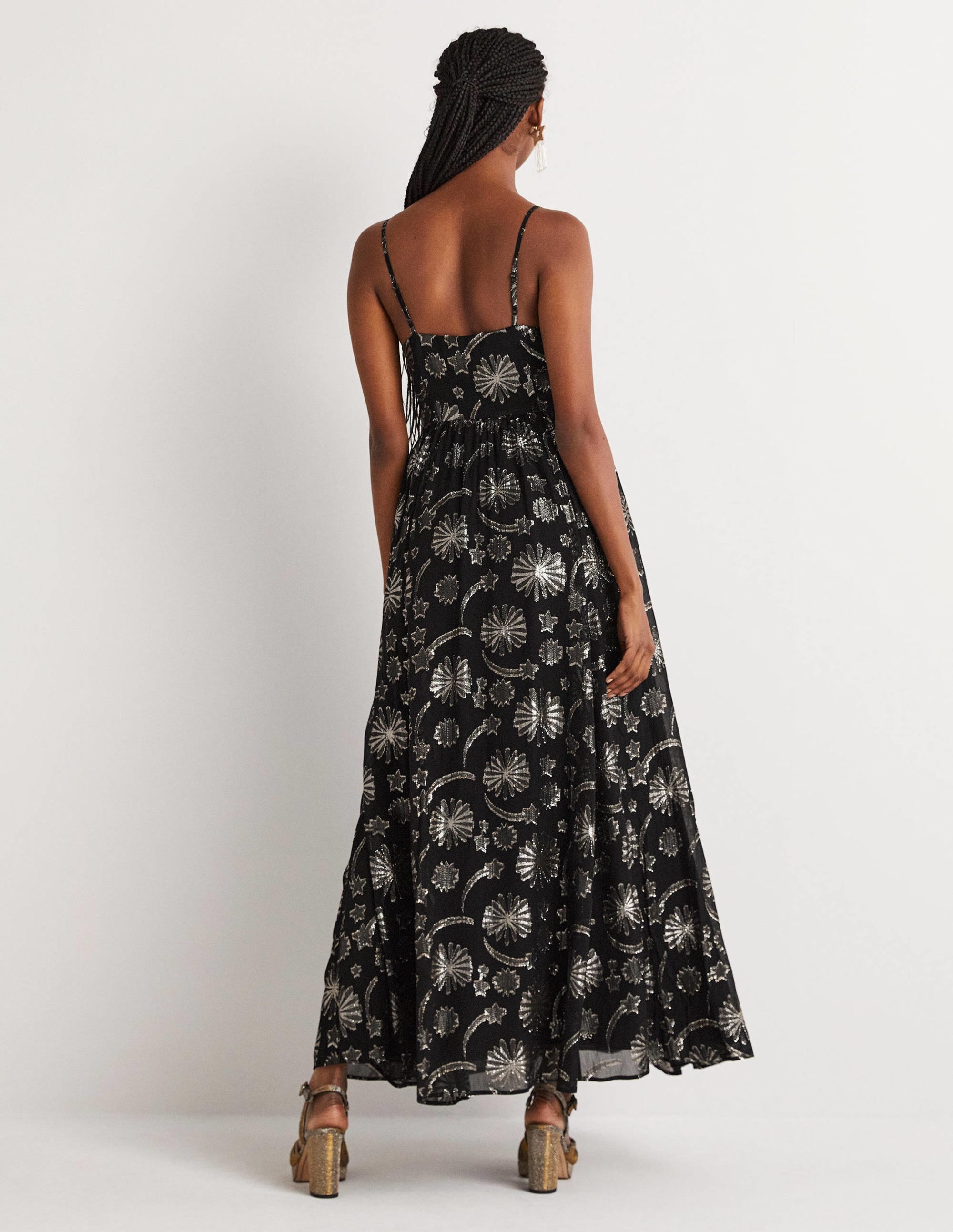 Träger-Partykleid-Feuerwerksrot, Jacquard - Image 4