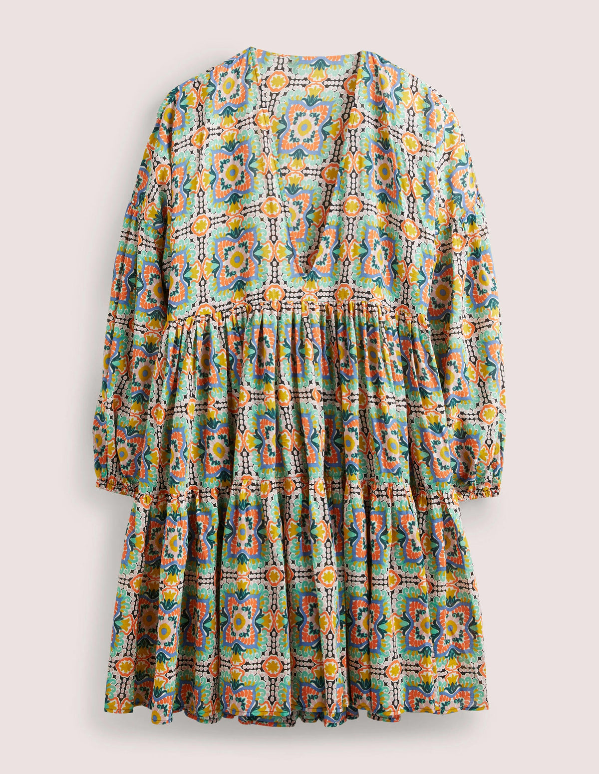 Lässiges Strandkleid mit Stufen-Bunt, Gobelinmuster-5