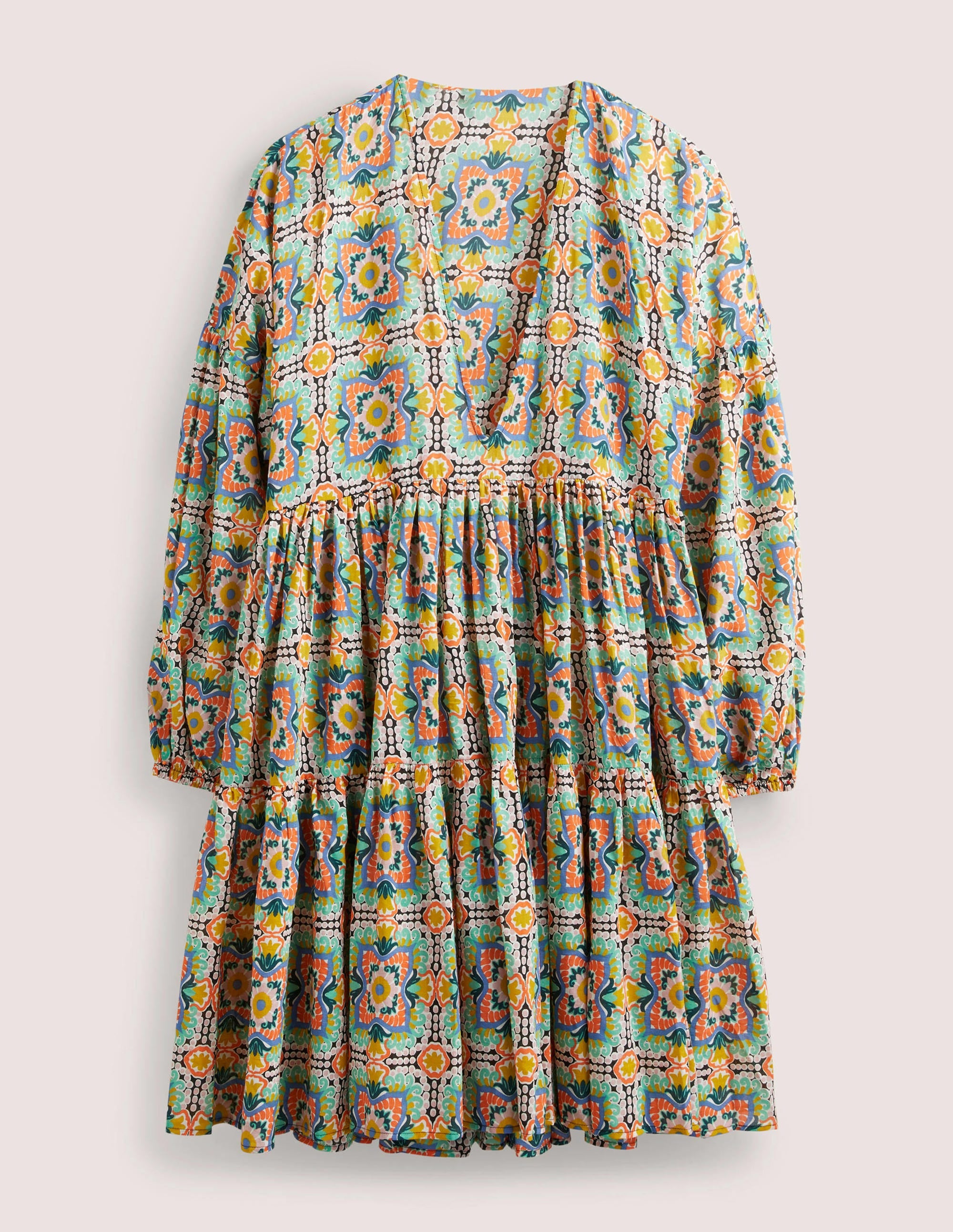 Lässiges Strandkleid mit Stufen-Bunt, Gobelinmuster - Image 5