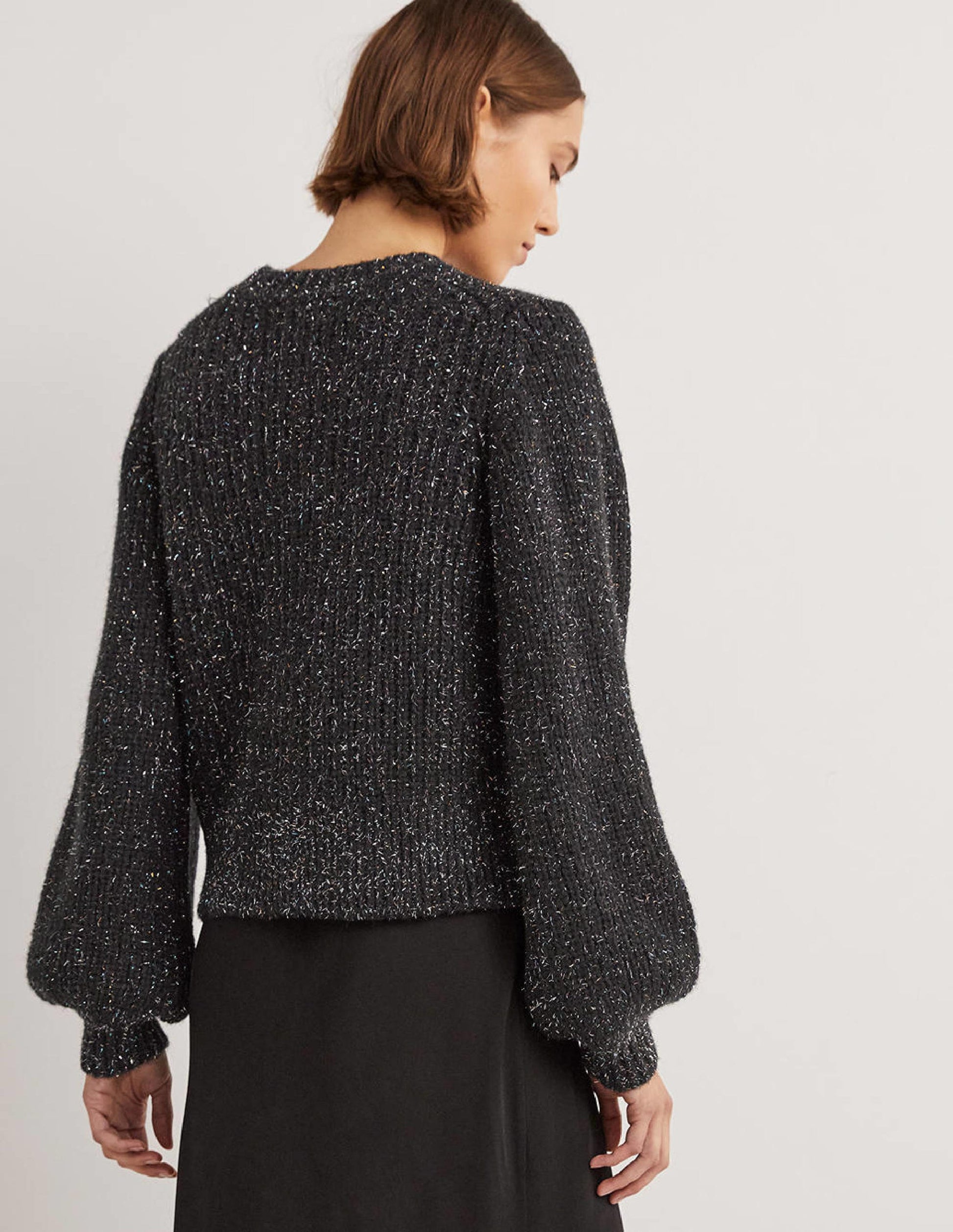 Pull côtelé épais-Étincelle noire-3