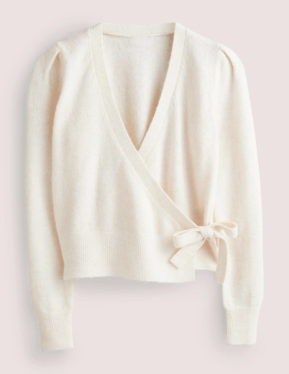 Fluffy Wrap Cardigan-Warm Ivory-6