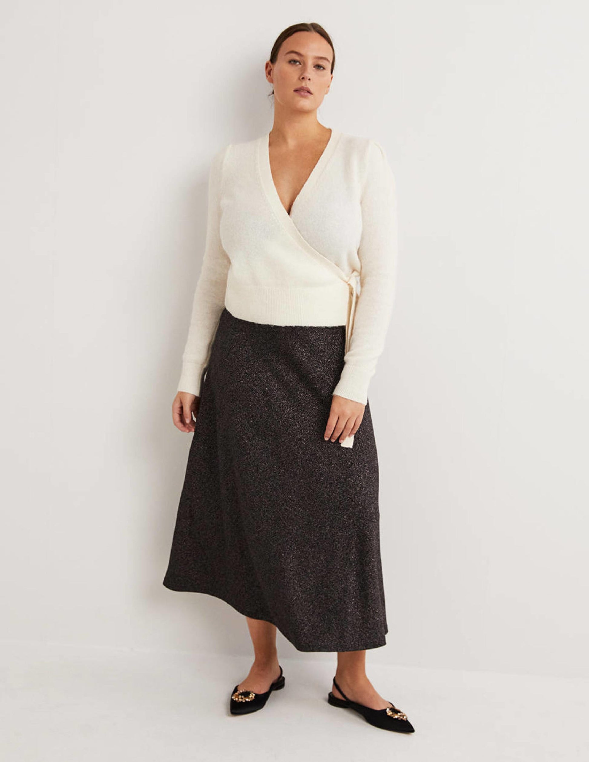 Fluffy Wrap Cardigan-Warm Ivory-5