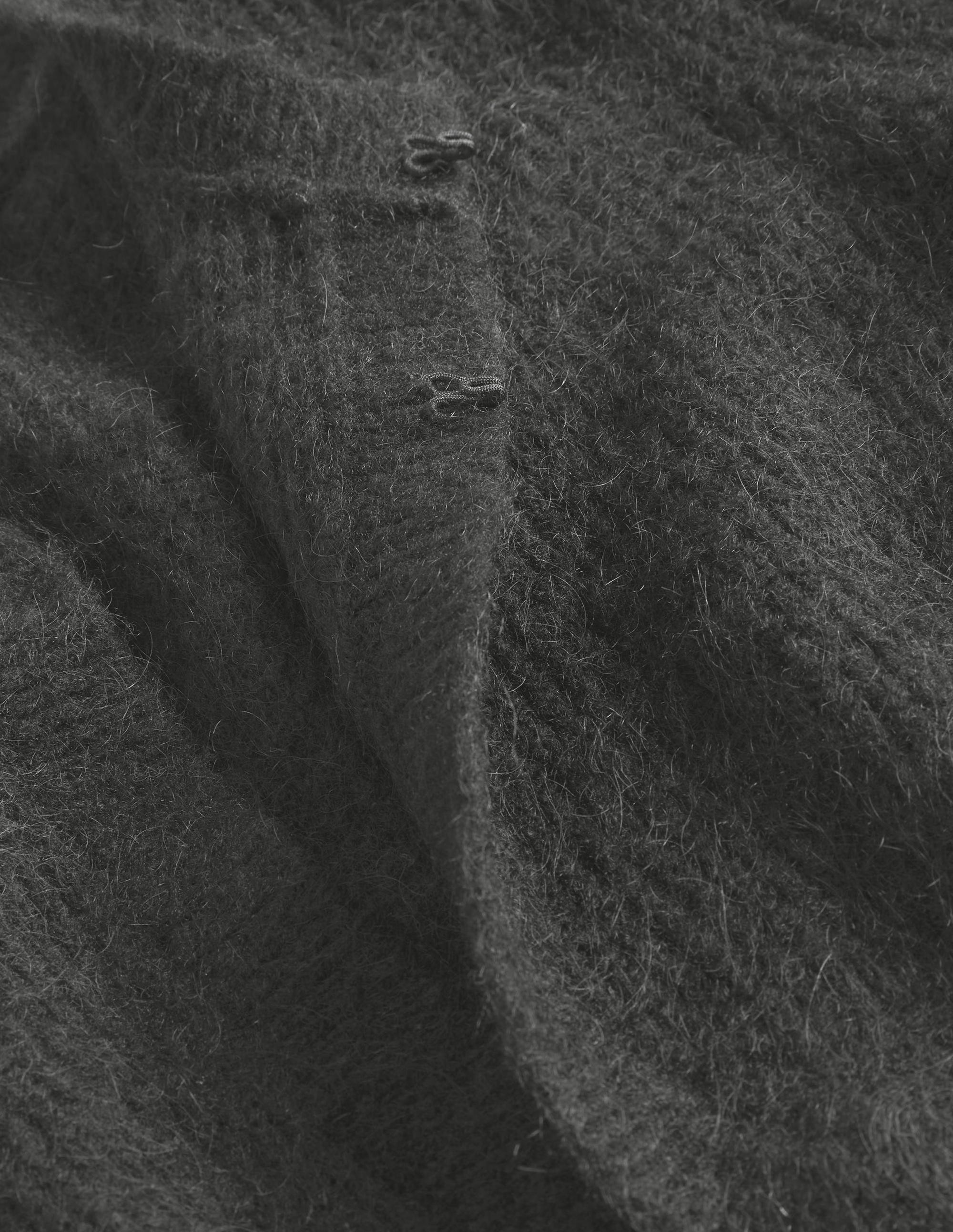 Rib Knit Bolero-Black - Image 7