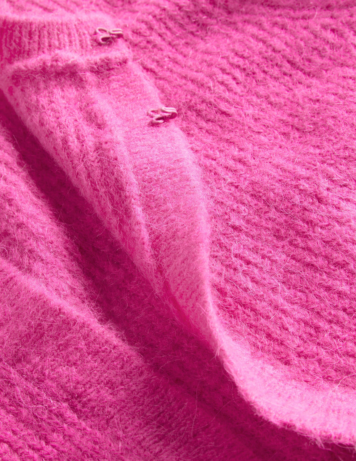 Boléro en maille côtelée-Rose pastèque sauvage - Image 8