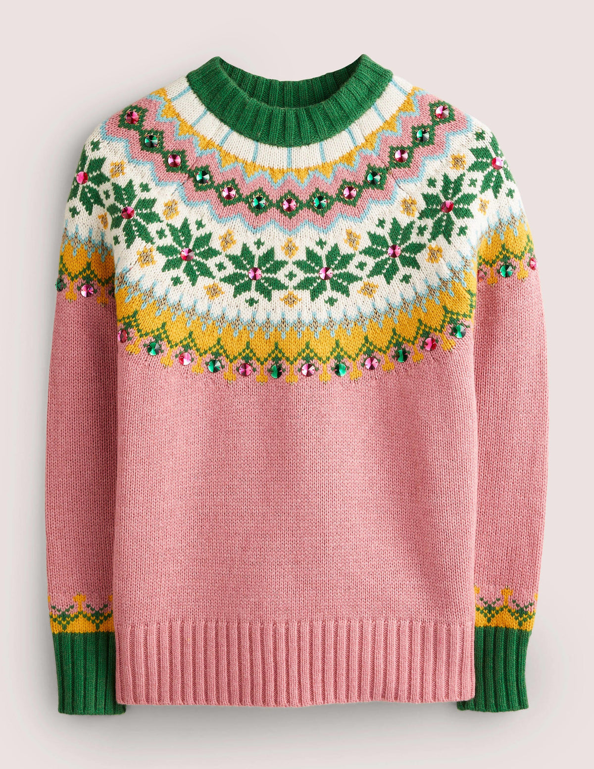 Verzierter Fair-Isle-Pullover-Rosa, Verziertes Fair-Isle-Muster - Image 7